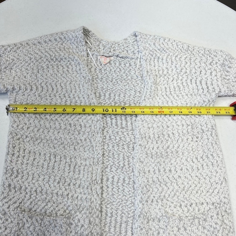 For Thee Gray & White Cardigan Sweater Medium - Picture 4 of 6